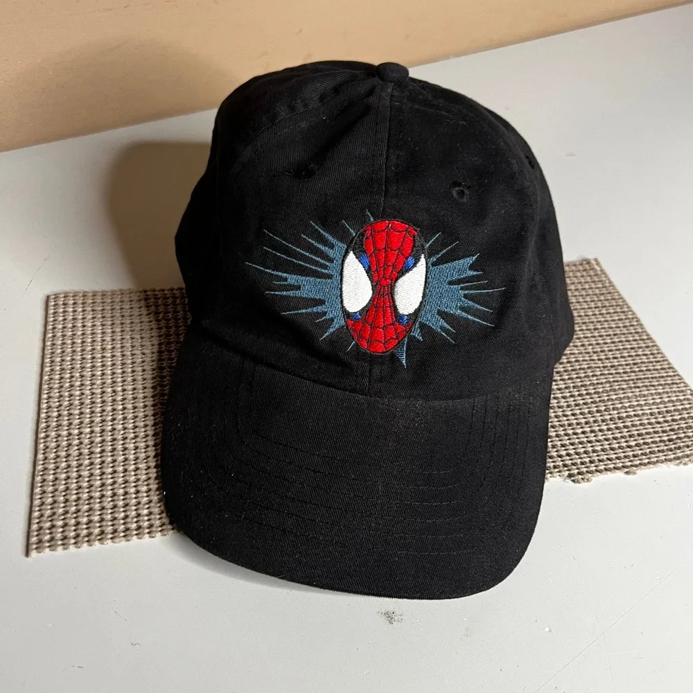 Vintage 2001 Marvel Comics Ultimate Spider-Man Embroidered Black Hat Dad Cap